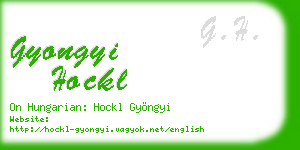 gyongyi hockl business card