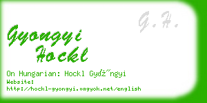 gyongyi hockl business card